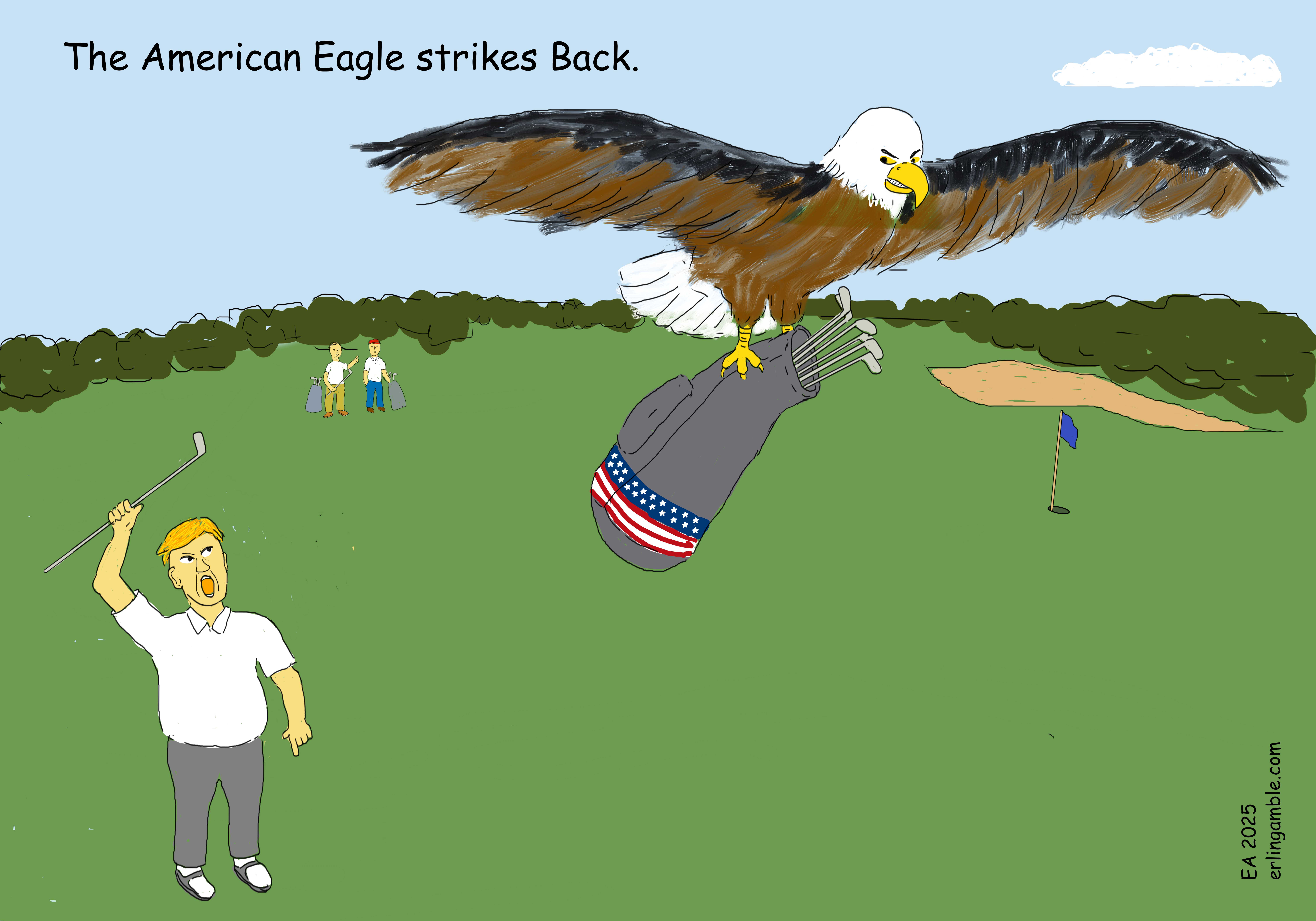 The American Eagle steals Trumps golf clubs