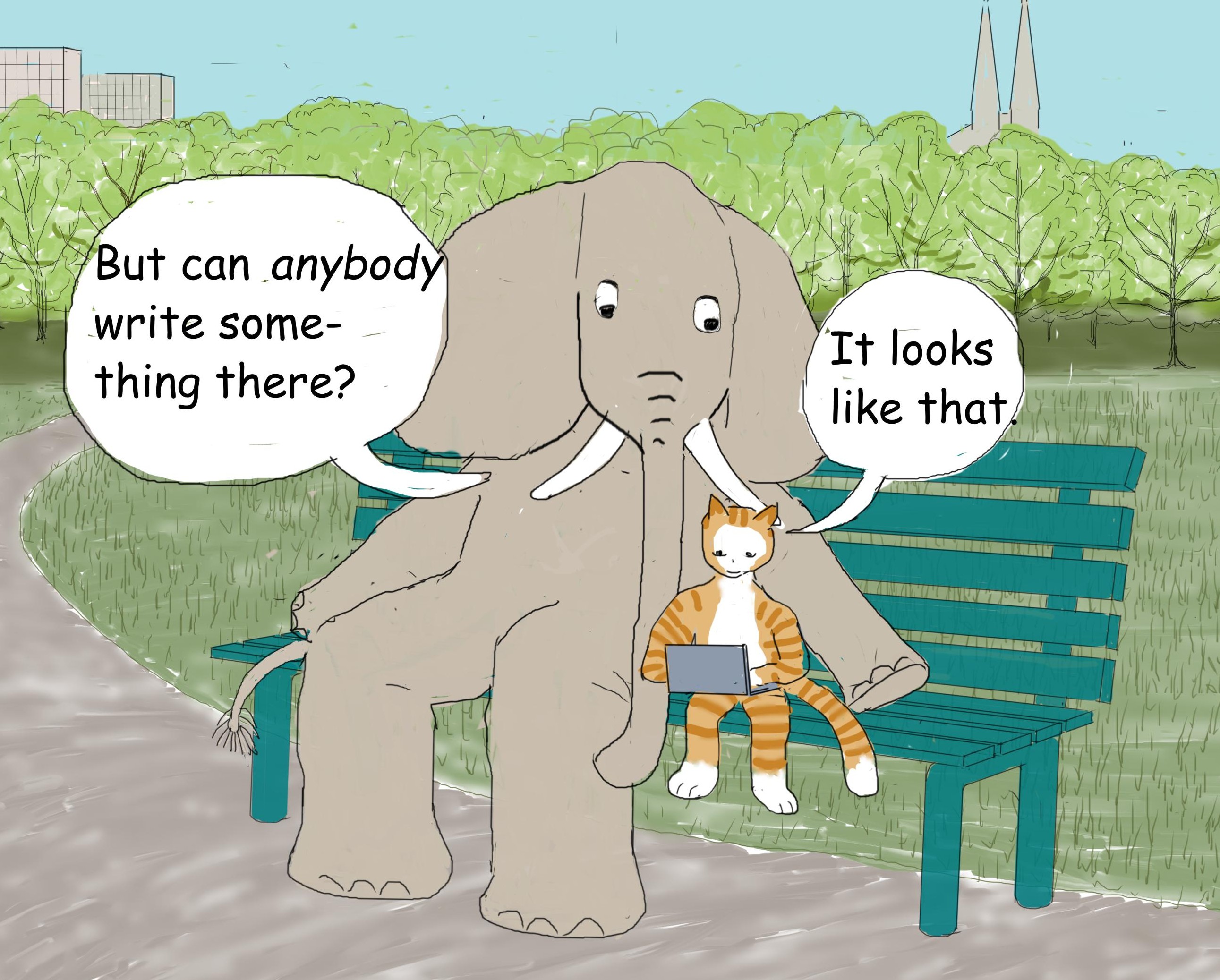 sofus and the elephant in the park